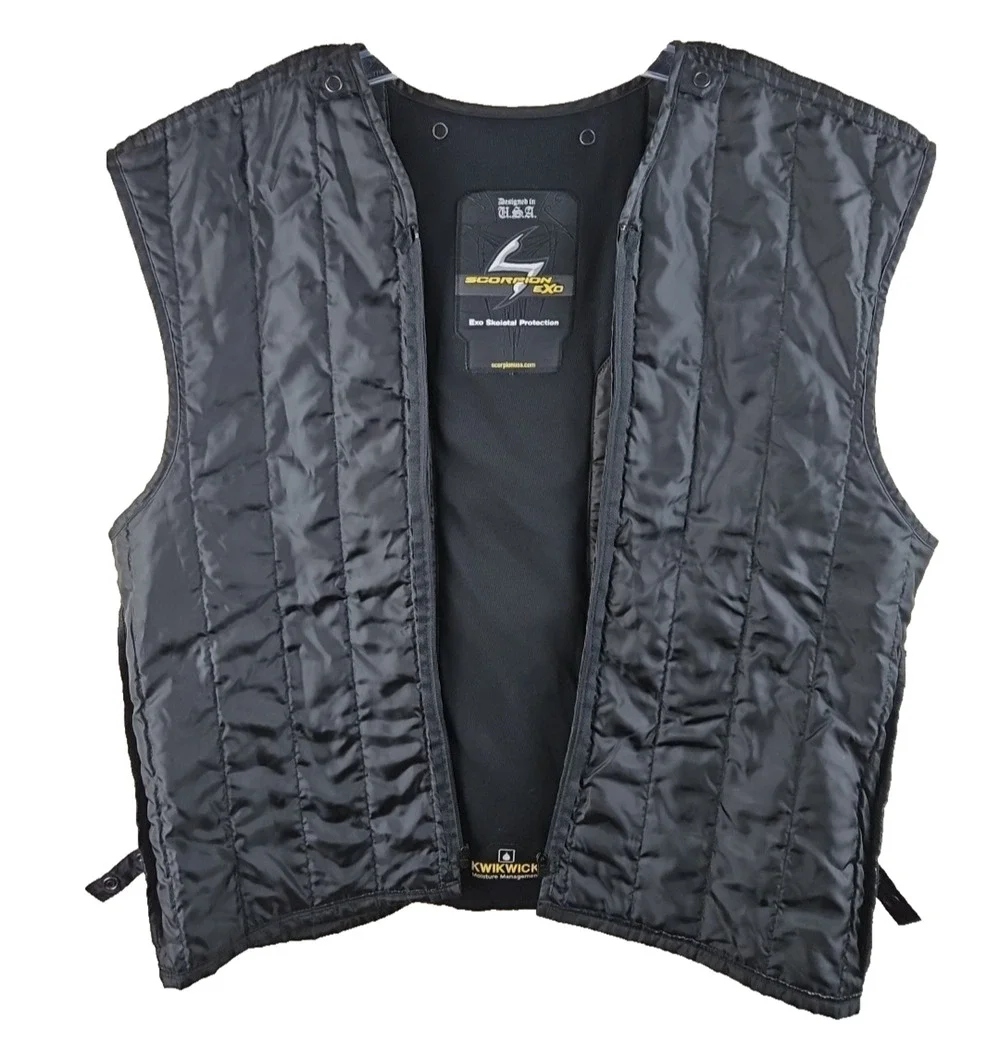 Motorcycle jacket Liner size Large Scorpion Exo Skeleton Liner only Black Puffer